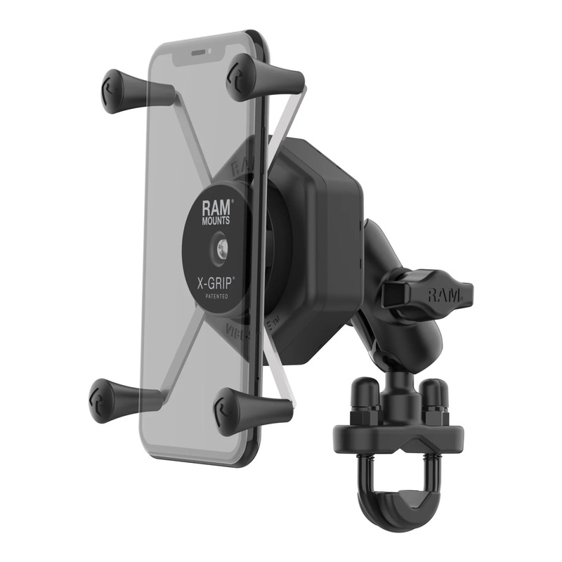 RAM Mounts X-Grip Large Phone Mount with Vibe-Safe & U-Bolt Base - Short