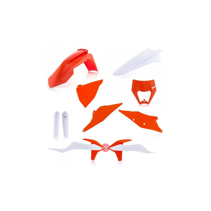 Acerbis Full Plastic Kit Replica Orange / White EXC/EXCF 2023 OEM