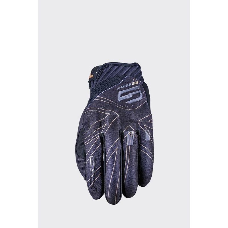 Five RS3 EVO Graphics - Union Jack Black / Gold Road Gloves Size XL 11