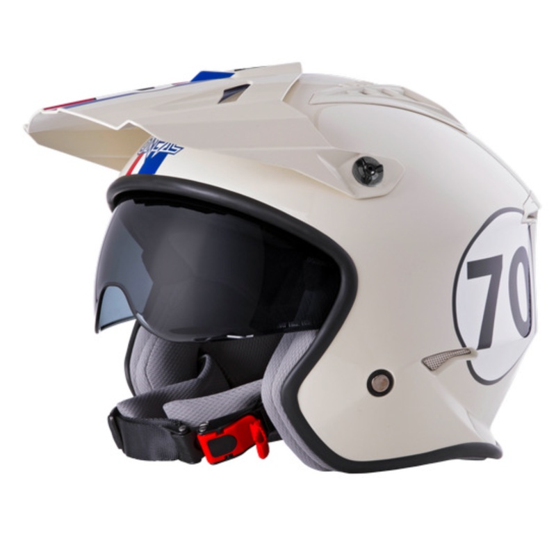 O'Neal VOLT - Herbie White/Red/Blue Open Face Helmet - Size Medium 58cm